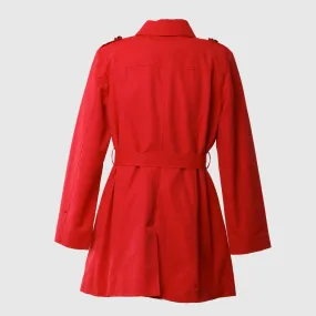Cappotto Trench Rosso Ragazza
