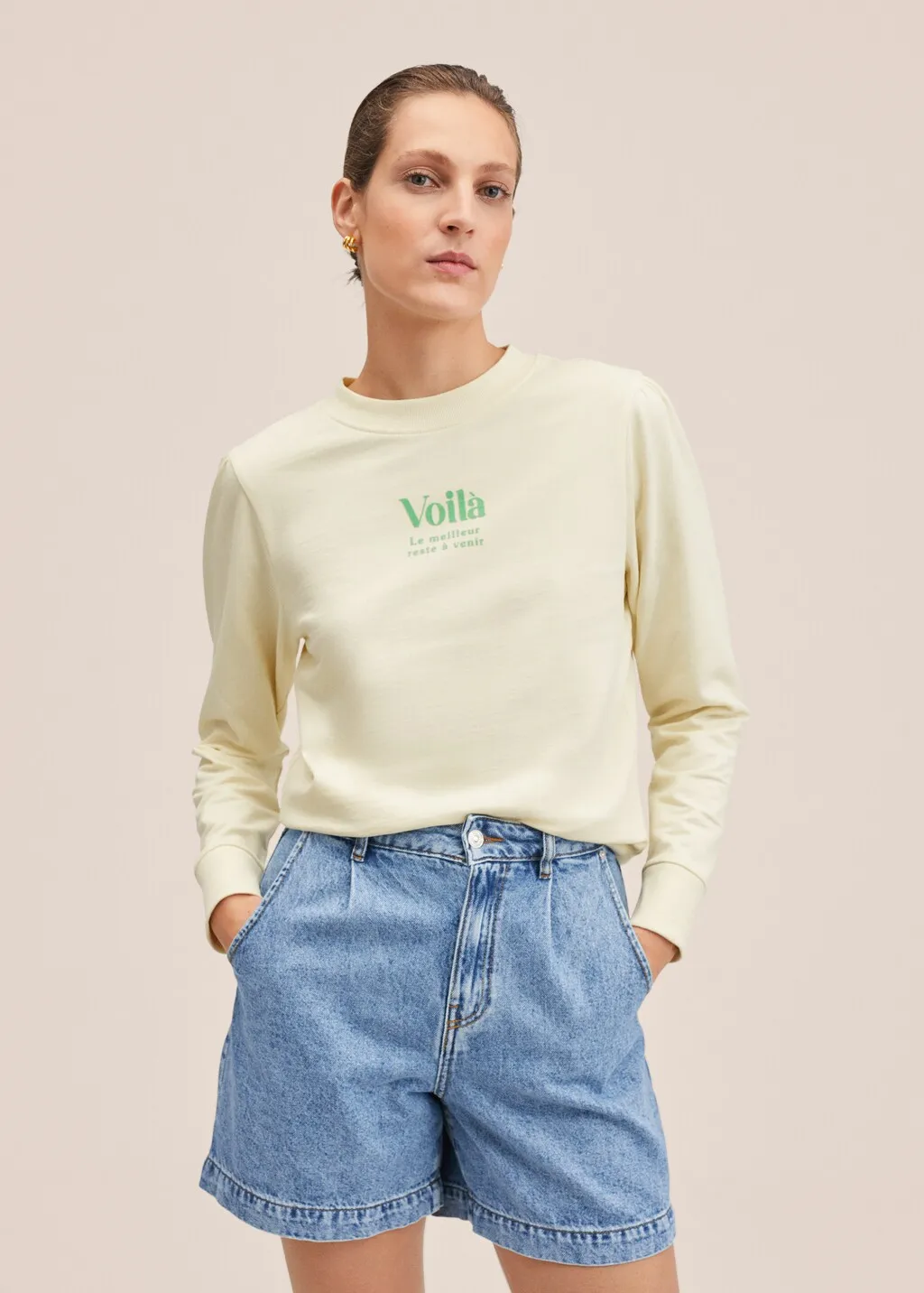 Felpa cotone scritta