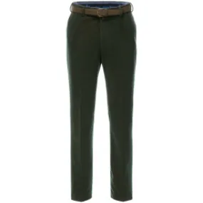 Henk ter Horst pantaloni Trelana in lana elasticizzata a coste Verde scuro