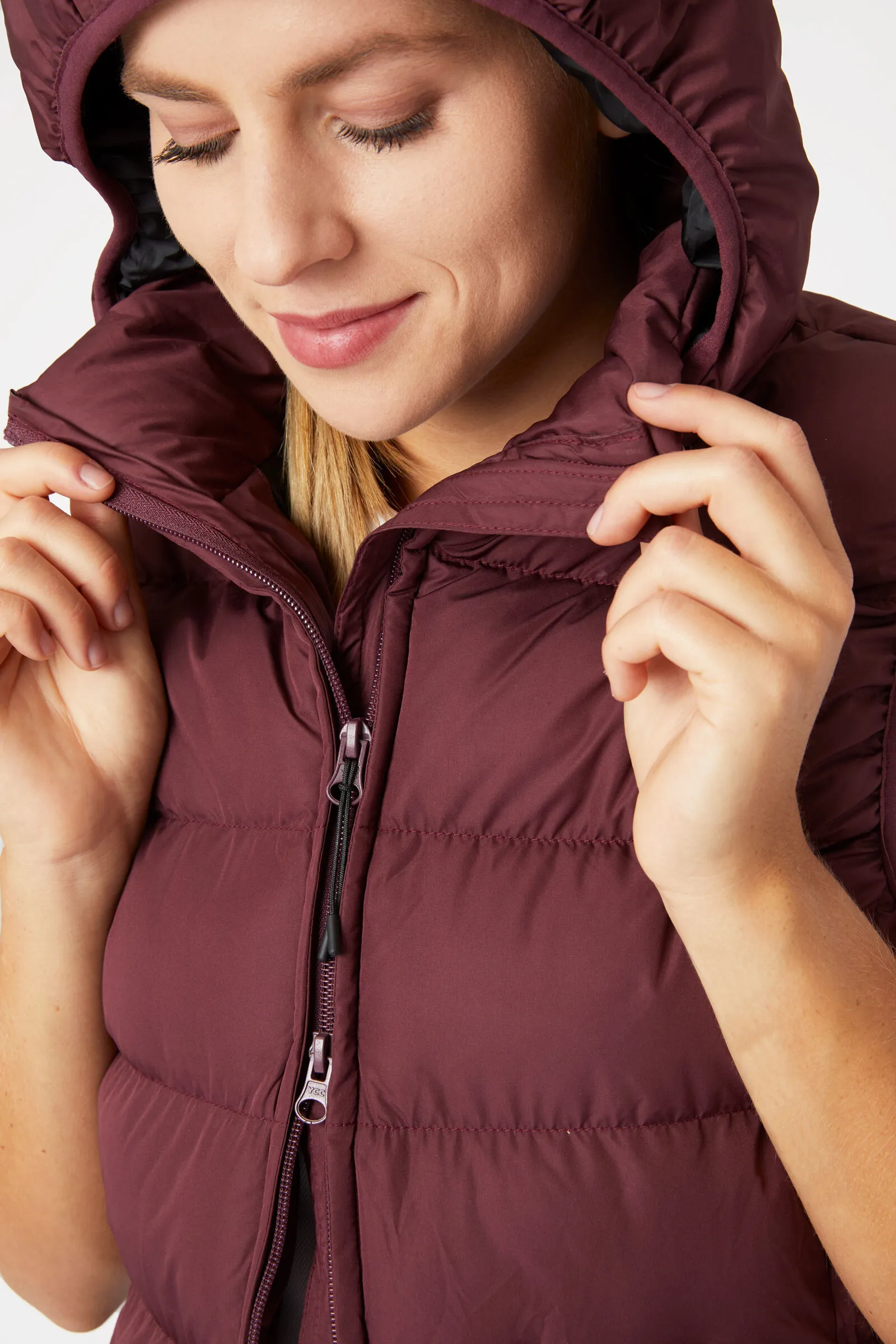 Horze Callie Gilet da equitazione imbottito con cappuccio per donna