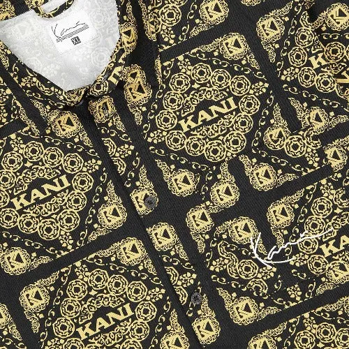KARL KANI CHEST SIGNATURE LOGO CAMICIA  DA UOMO MANICA LUNGA KRCKM213-005