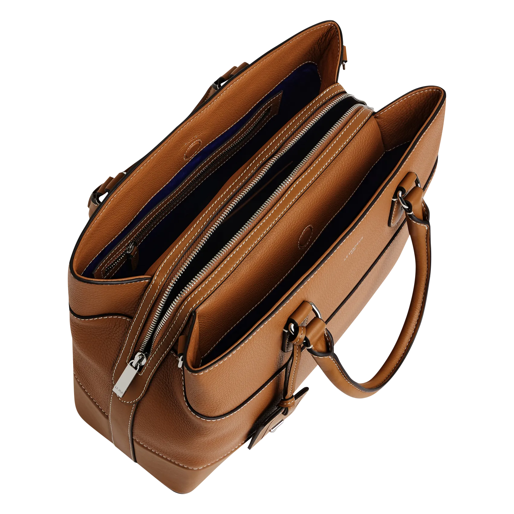  LE TANNEUR   ROMY - Borsa a mano in pelle martellata | Marrone