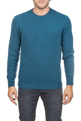 MAGLIA BLU IN MISTO LANA