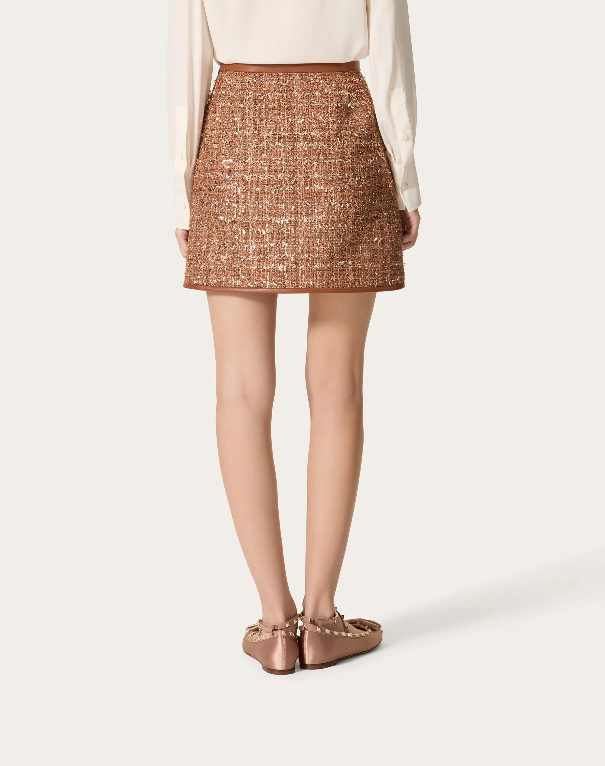 MINIGONNA IN GLAZE TWEED LIGHT