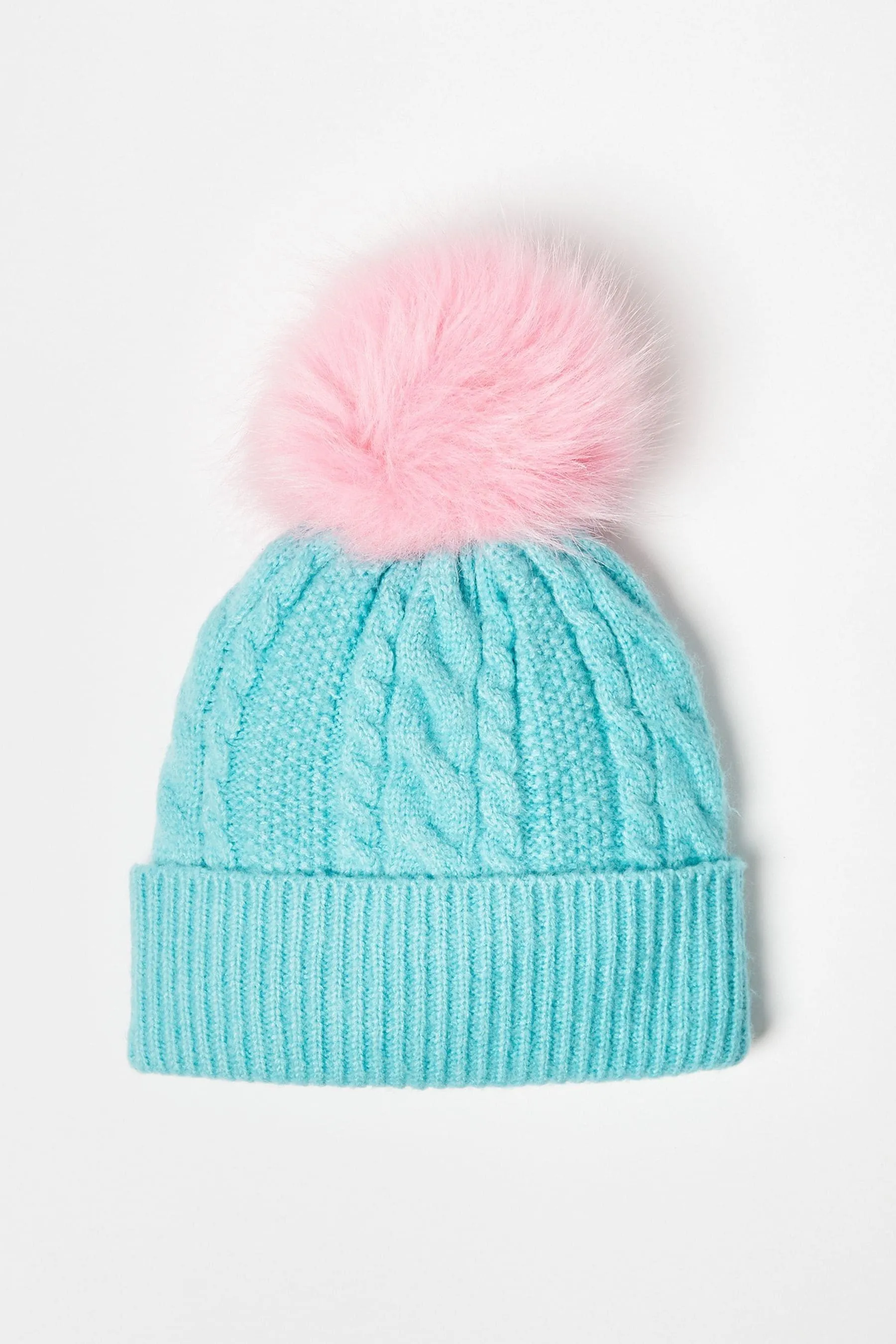 Oliver Bonas - Cappello con pompon lavorato a trecce