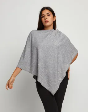 Poncho con decorazioni in strass
