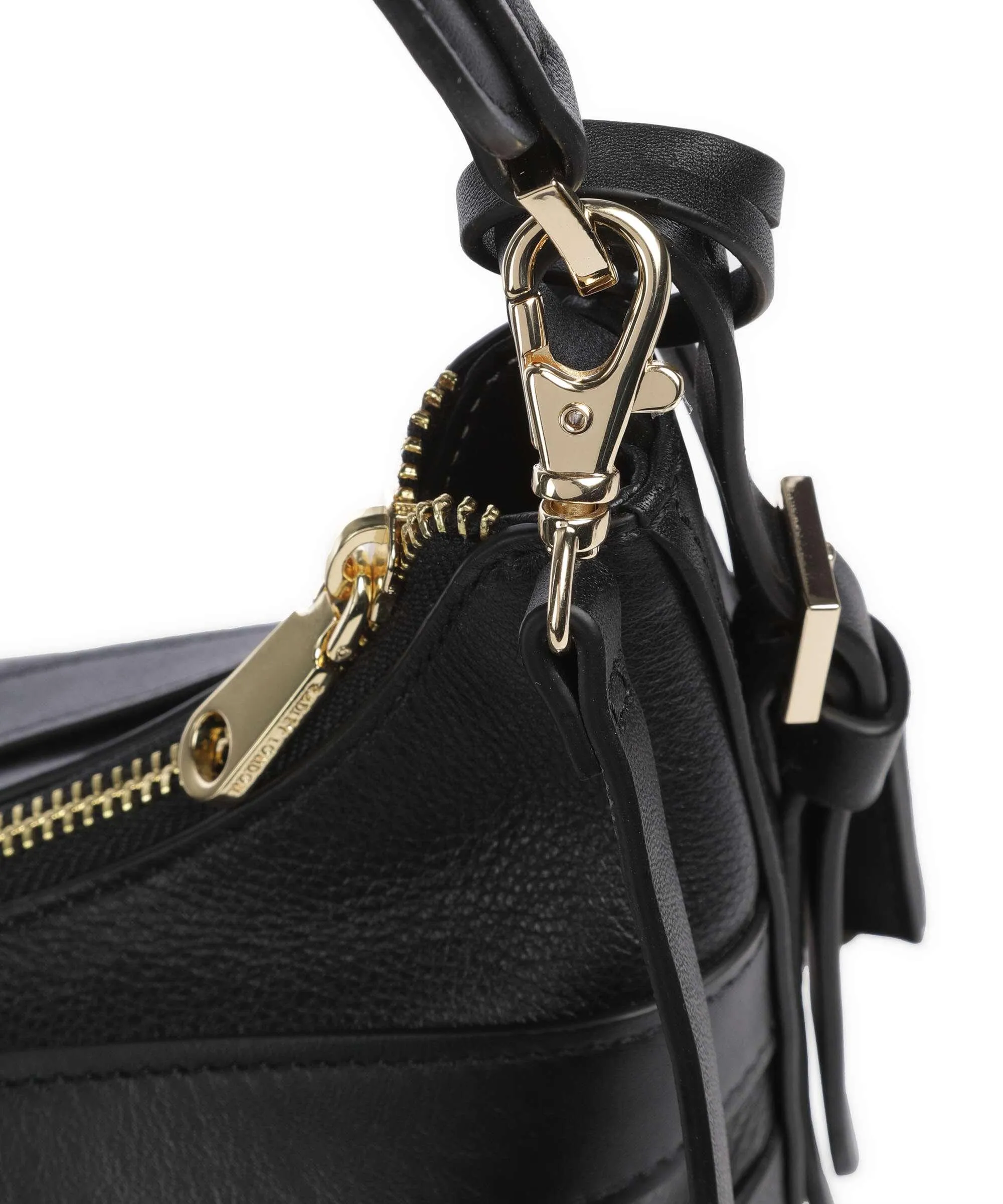  Radley London Peregrine Road Borsa hobo pelle a grana fine nero  